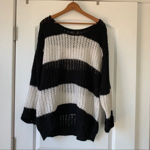 Black and white striped sweater